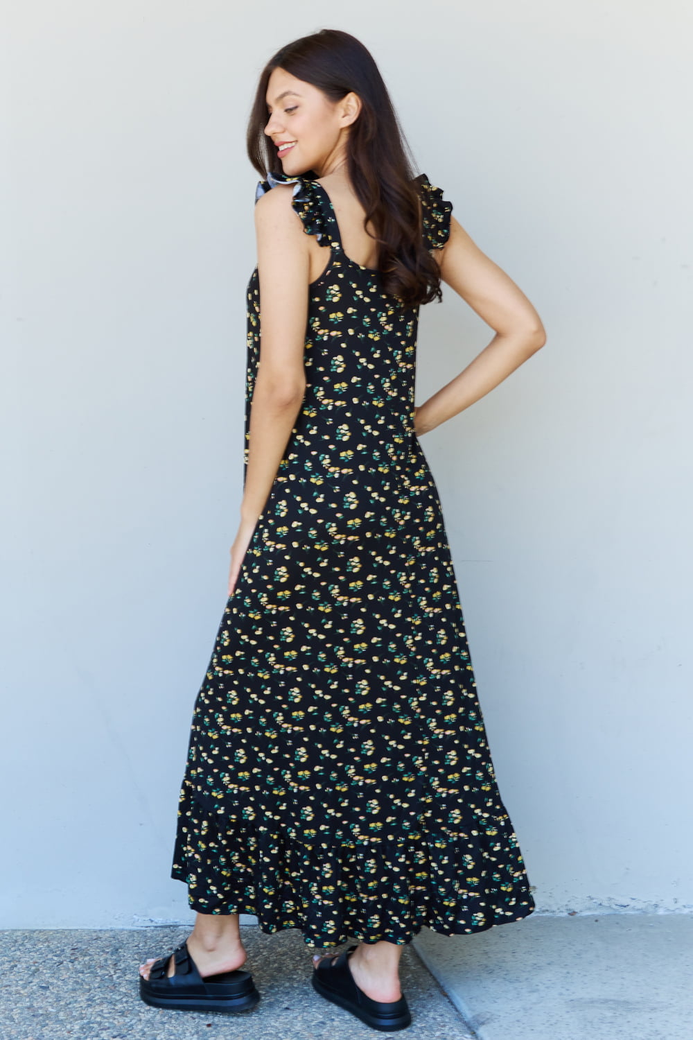 Ruffle Floral Maxi Dress