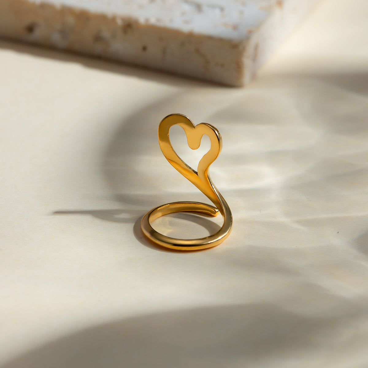 Cutout Heart Bypass Ring