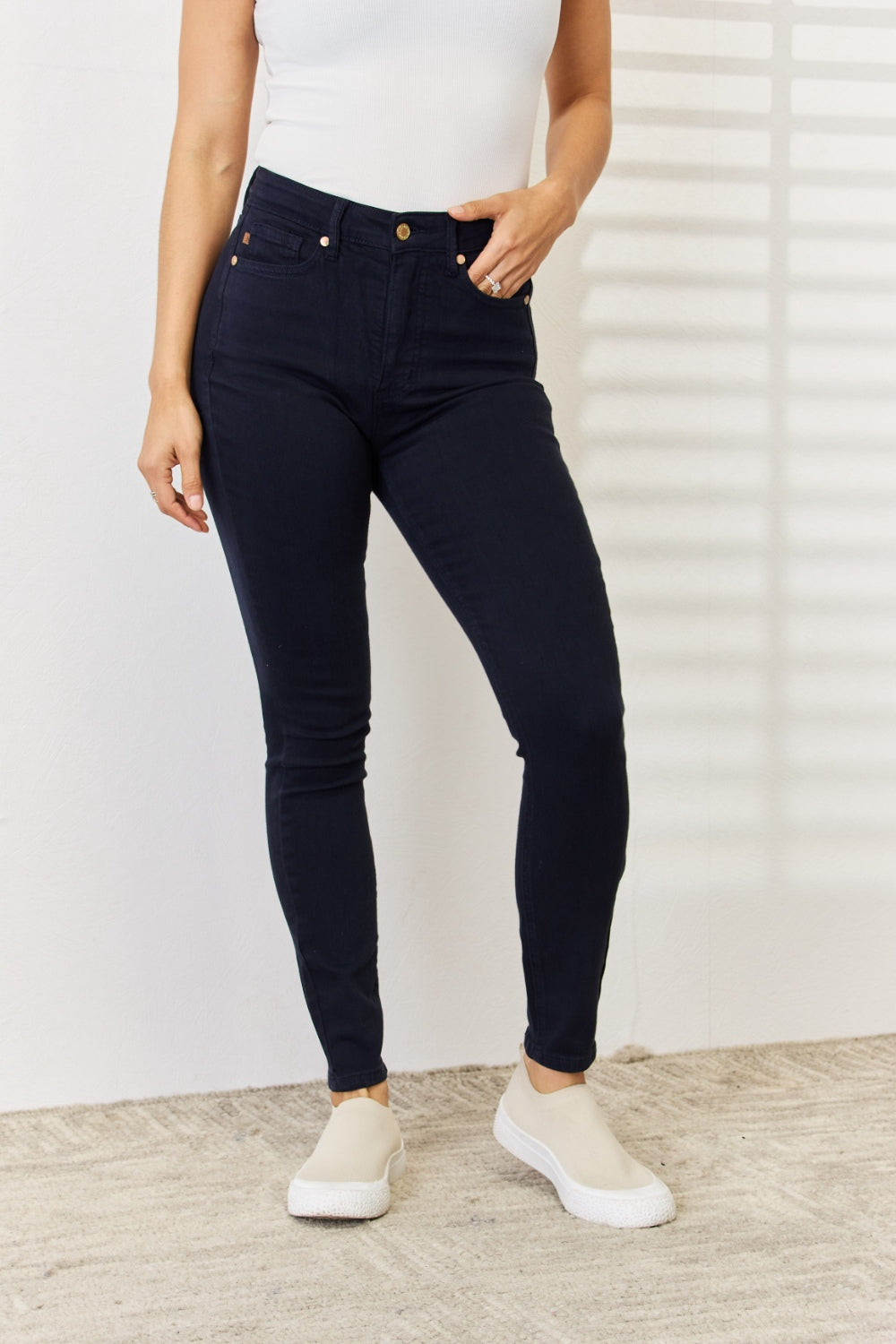 Dyed Tummy Control Skinny Jeans