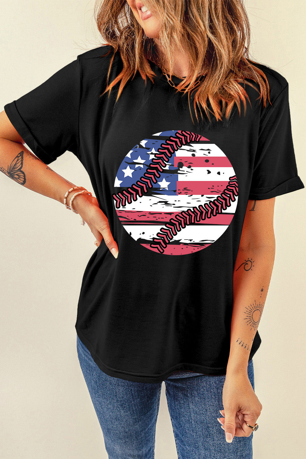 Patriotic Baseball Graphic Tee