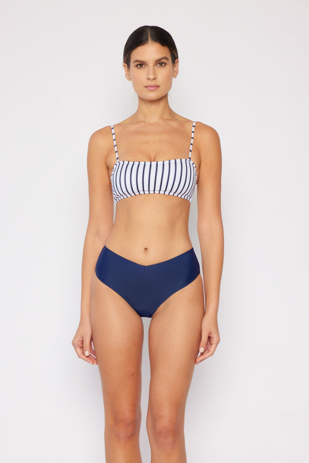 Striped Navy Bikini Set