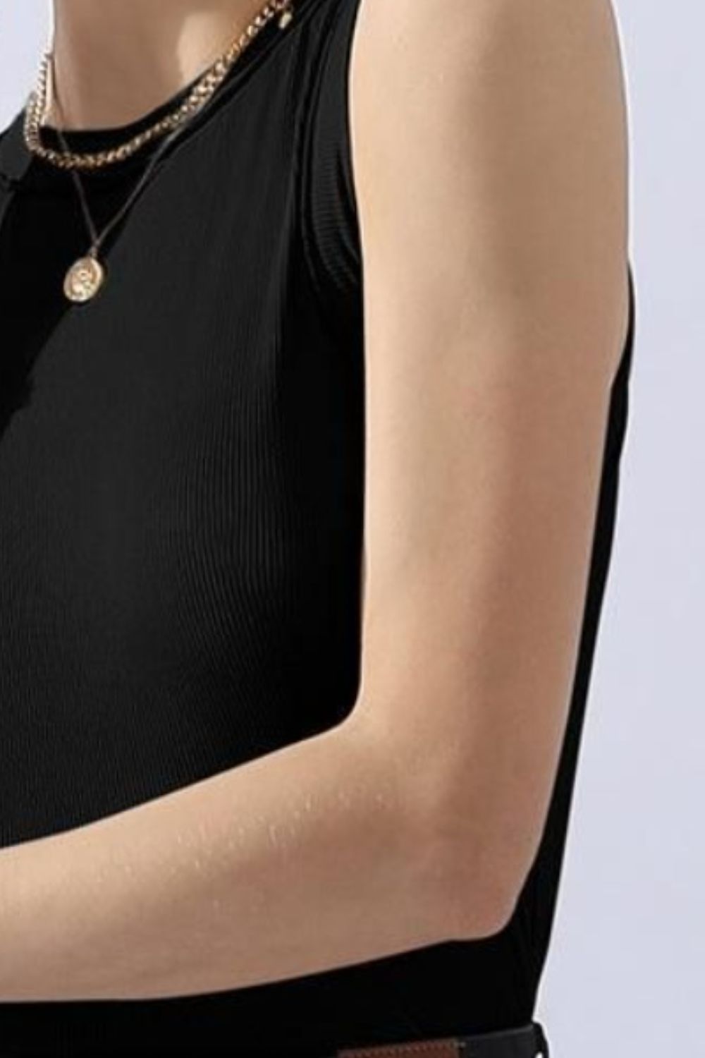 Ribbed Round Neck Tank