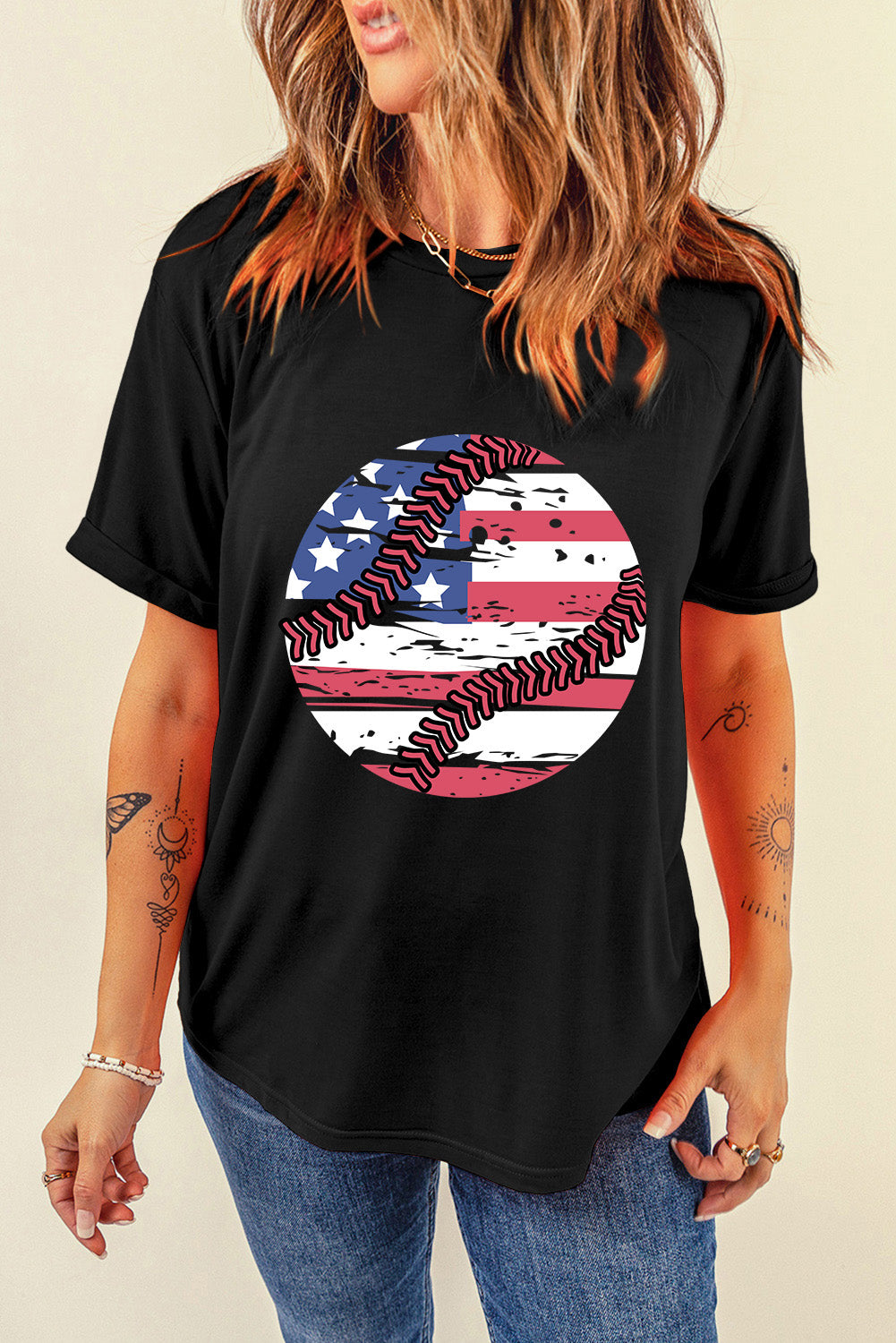 Patriotic Baseball Graphic Tee