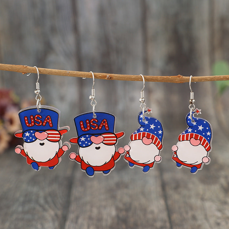 Patriotic Gnome Celebration Earrings Set (2-Pair)