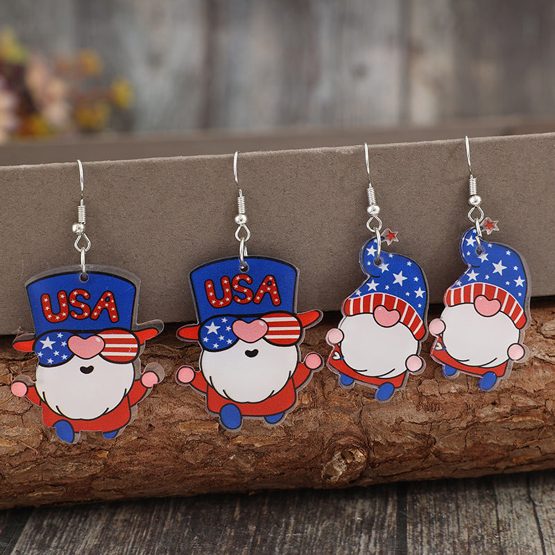 Patriotic Gnome Celebration Earrings Set (2-Pair)