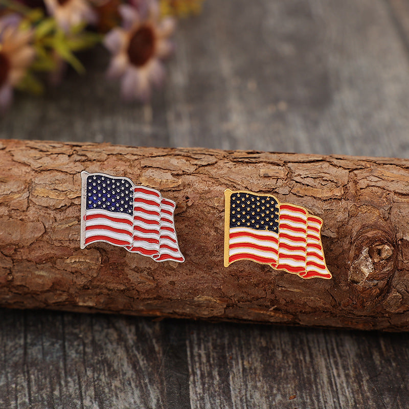 American Pride Flag Brooch Set