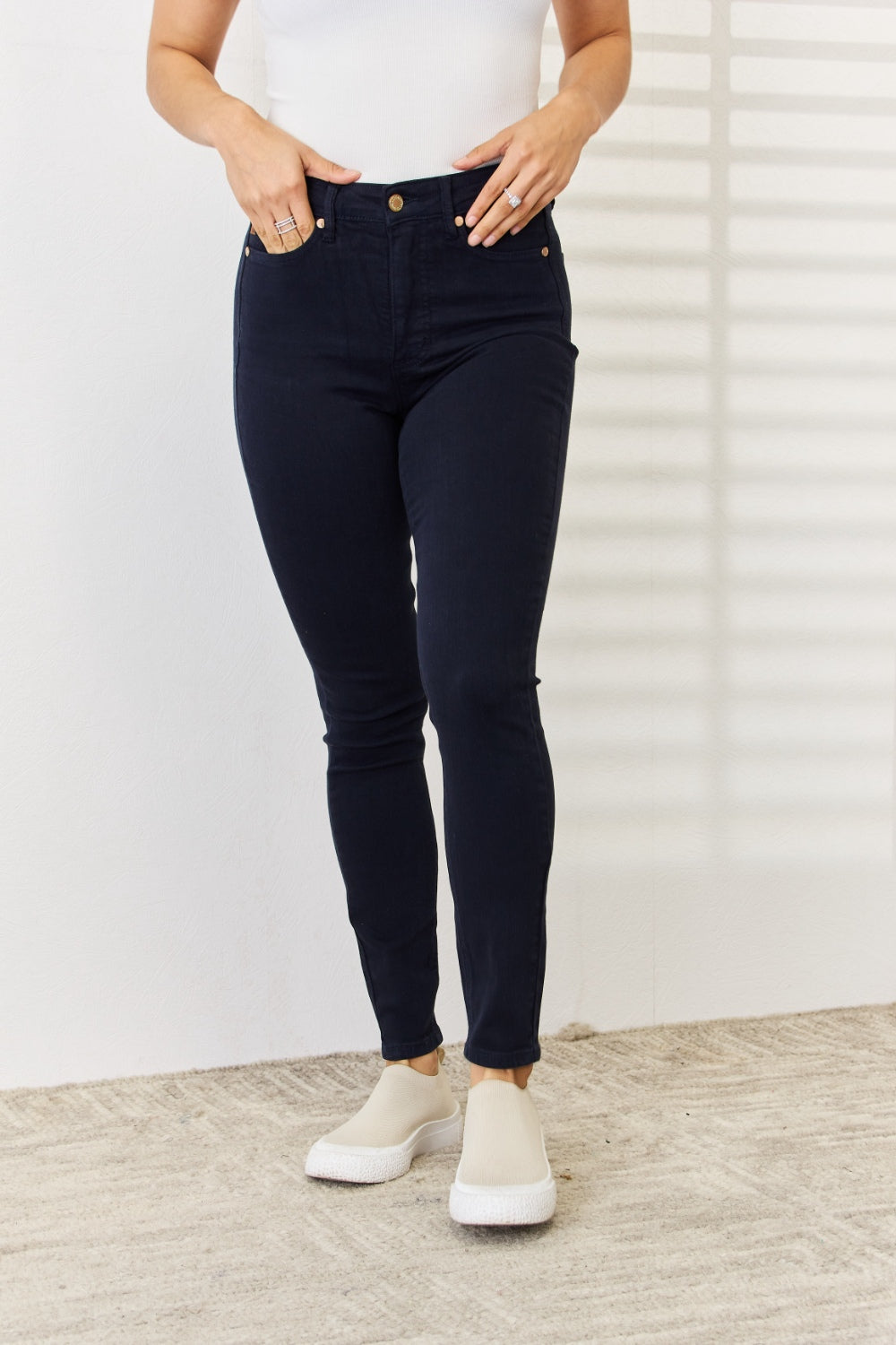 Dyed Tummy Control Skinny Jeans