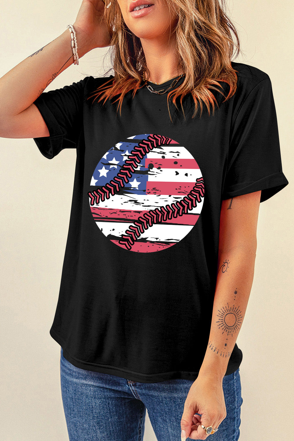 Patriotic Baseball Graphic Tee