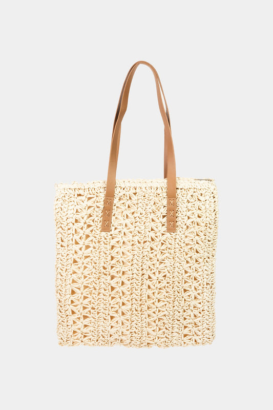 Straw Braided Tote Bag