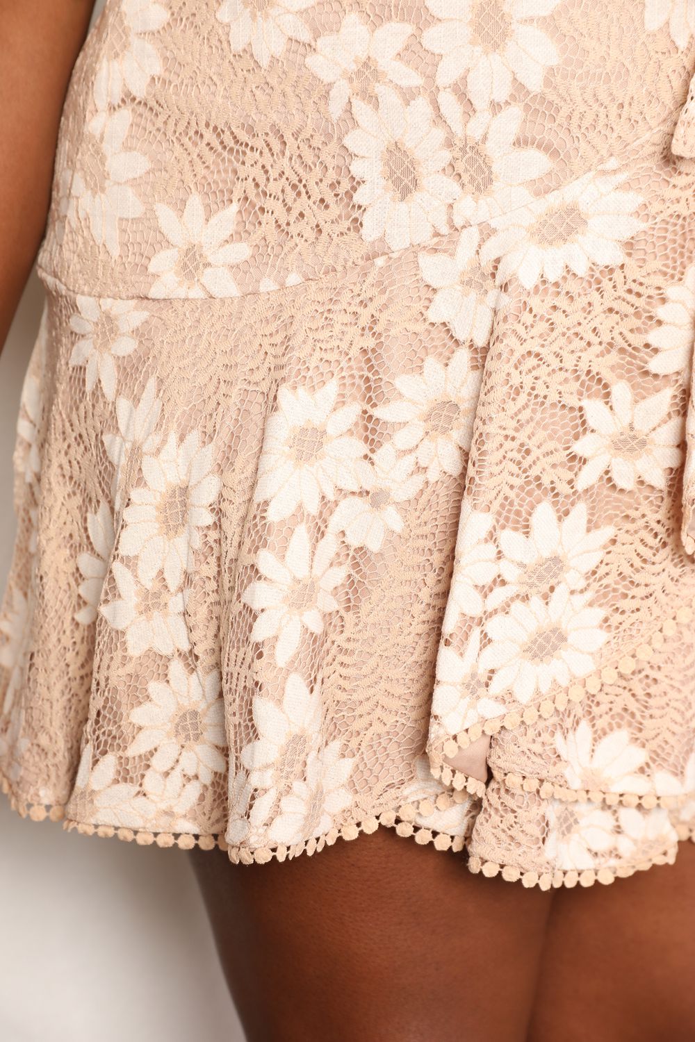 Floral Lace Pompom Dress