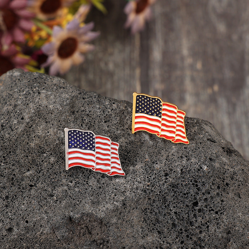 American Pride Flag Brooch Set