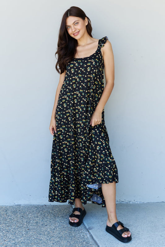 Ruffle Floral Maxi Dress