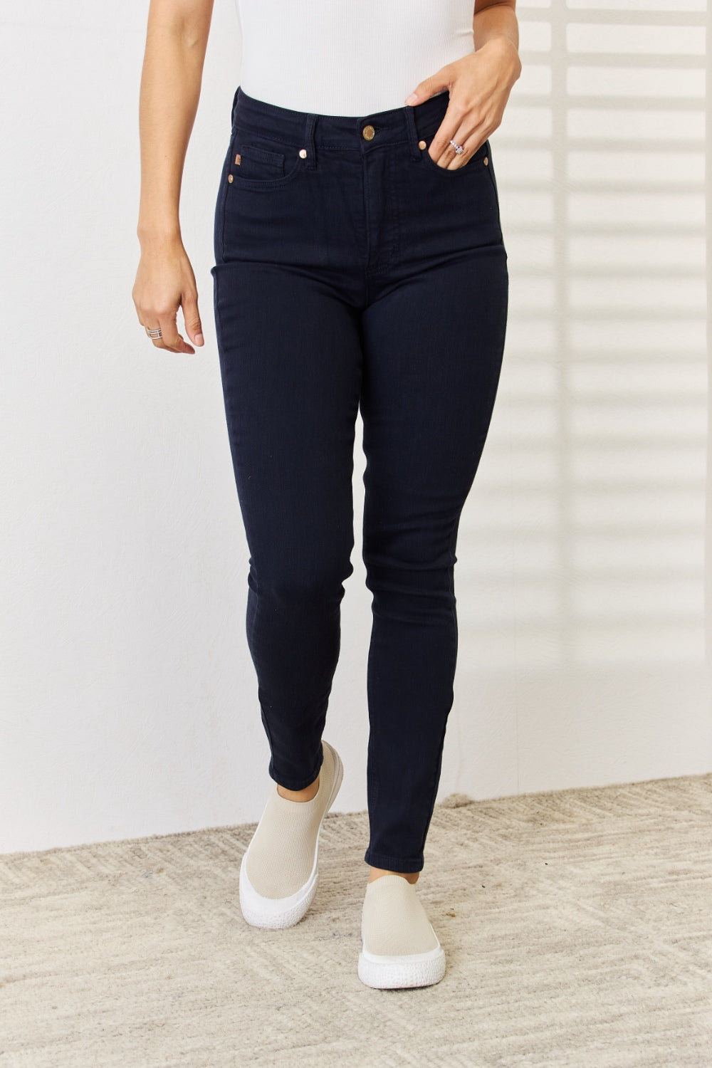 Dyed Tummy Control Skinny Jeans